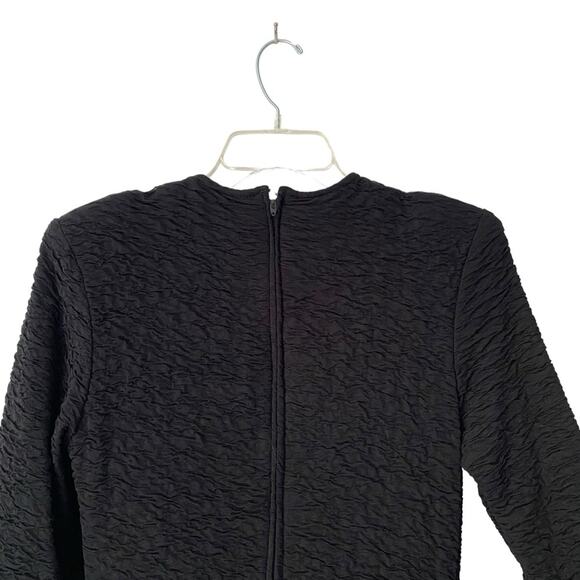 Wiz Vintage 80s Black Bow Tiered Ruffle Heart Dress size 9/10 medium - Picture 5 of 9